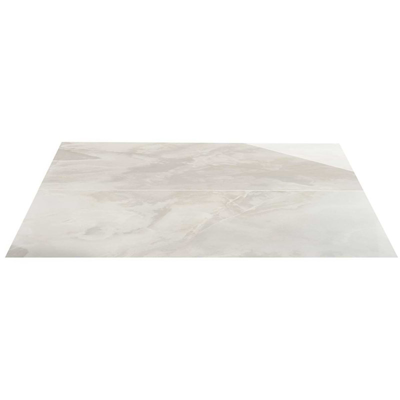 Jewel Onyx 24X48 Polished Porcelain Tile, White
