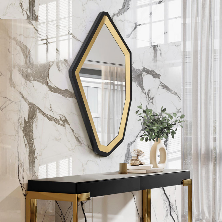 Janna Asymmetrical Wood Wall Mirror