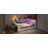 Marquece Full Size Platform Bed With Integrated LED Lighting, Charging Station, Desk, And Upholstered Headboard-115817024