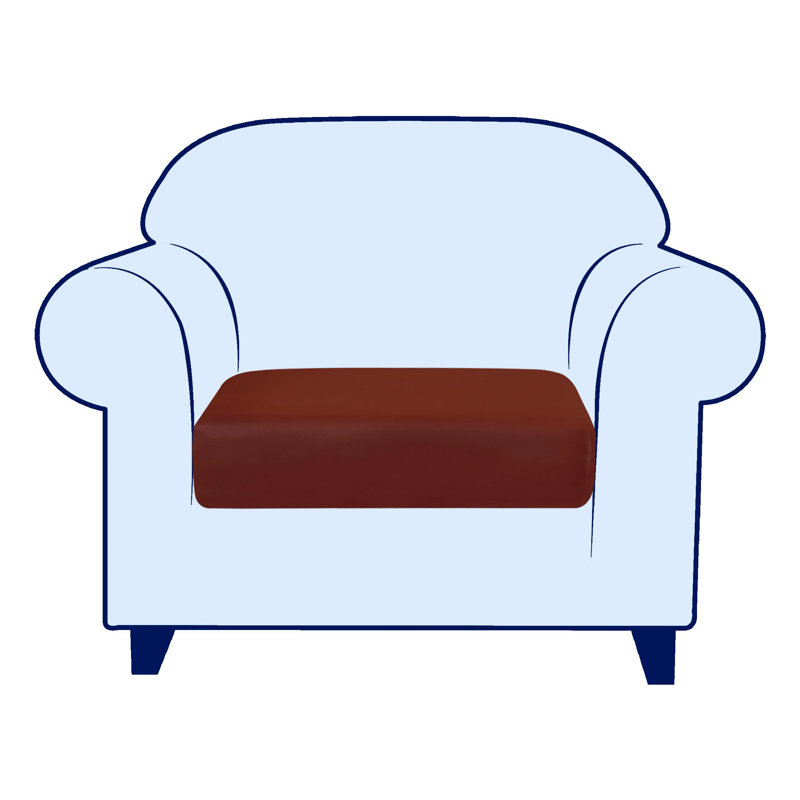 Box Cushion Armchair Slipcover, Orange
