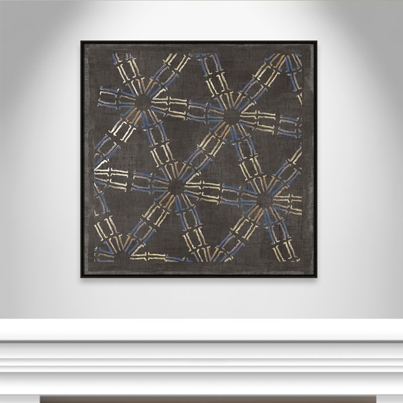 «Golden Folklore IV» par Aimee Wilson, Espresso, H 41,5 po x l 41,5 po