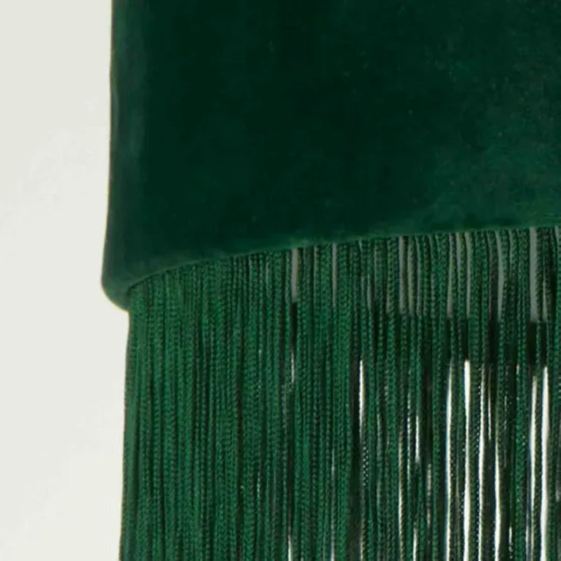 32cm H Velvet Drum Pendant Shade