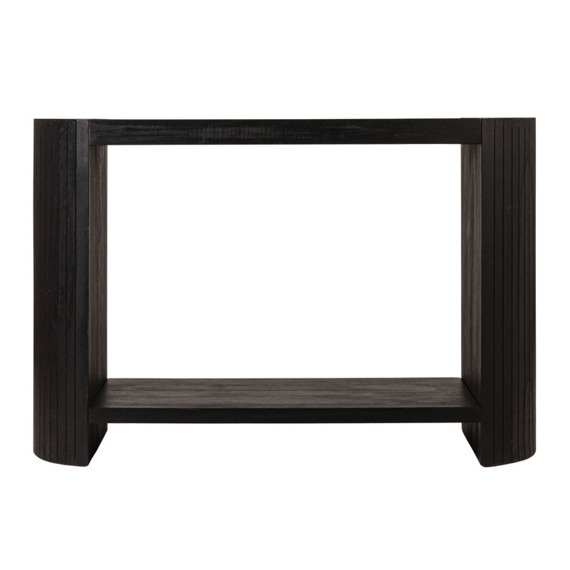 Modern Black Rounded-Edge Console Table