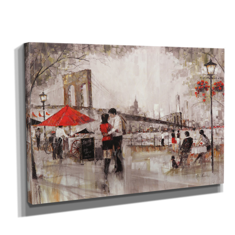 Reproduction d’art sur toile, "New York Romance" par Ruane Manning, H 24 po x l 36 po x P 1,5 po