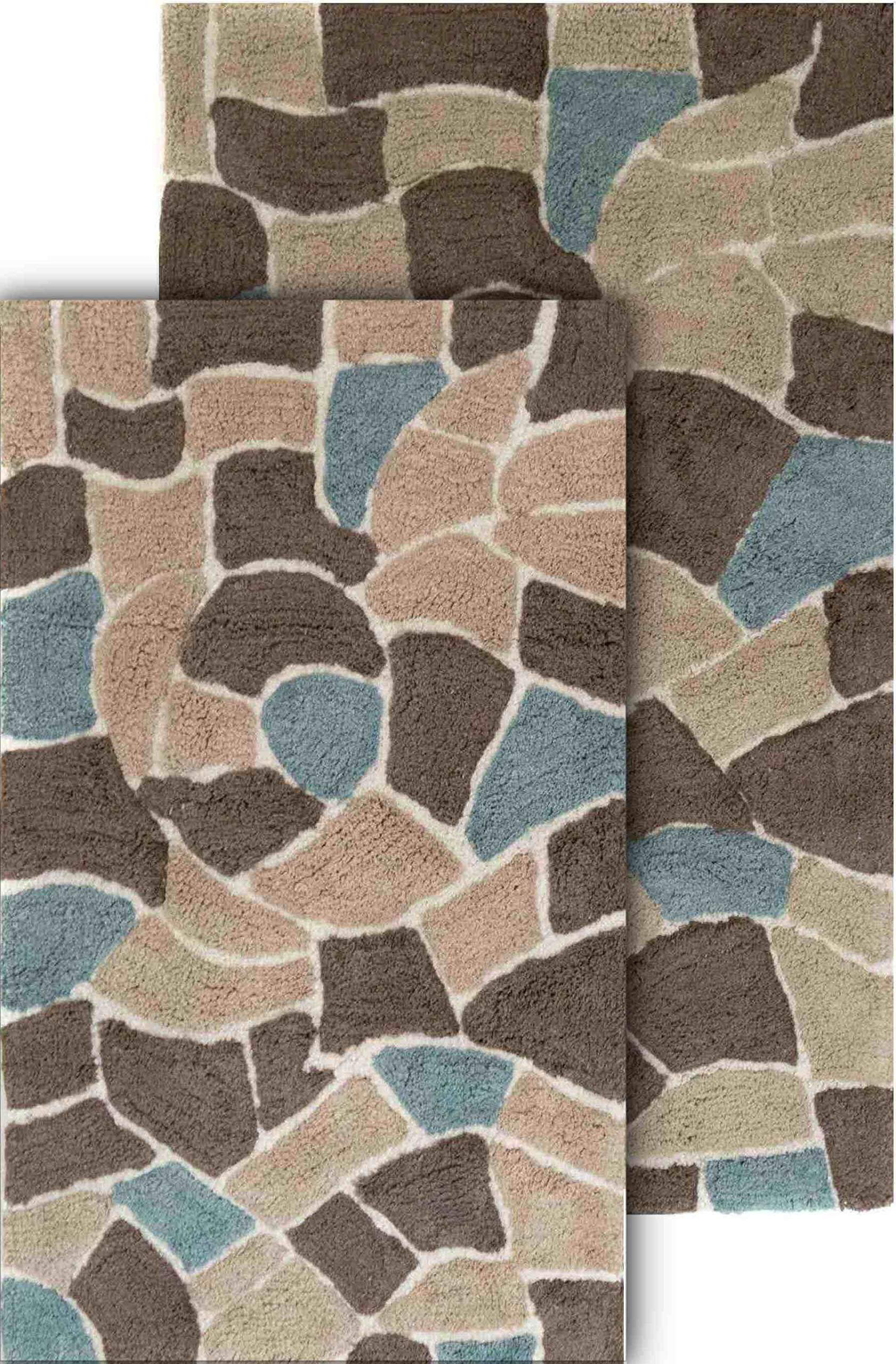 BRBCA Stonehaven Luxury Bath Rug Duo, 21x34 and 24x40 Inches, Slate ...
