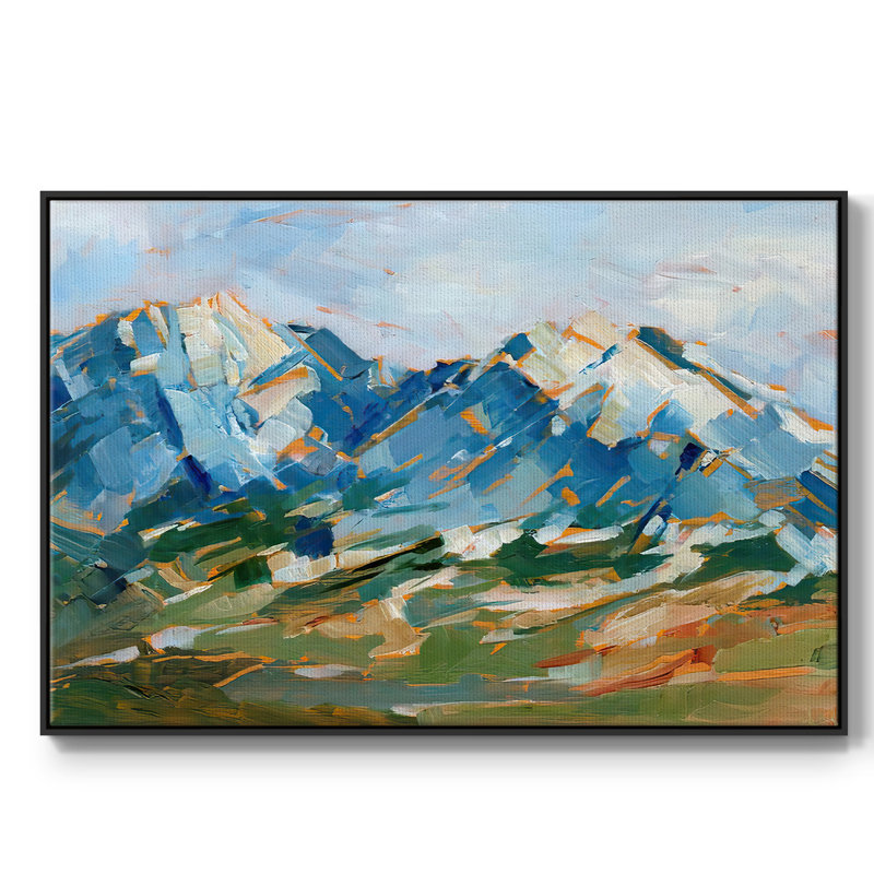 " Blue Mountain Peaks I ", 17" H x 25" W x 2" D, Black