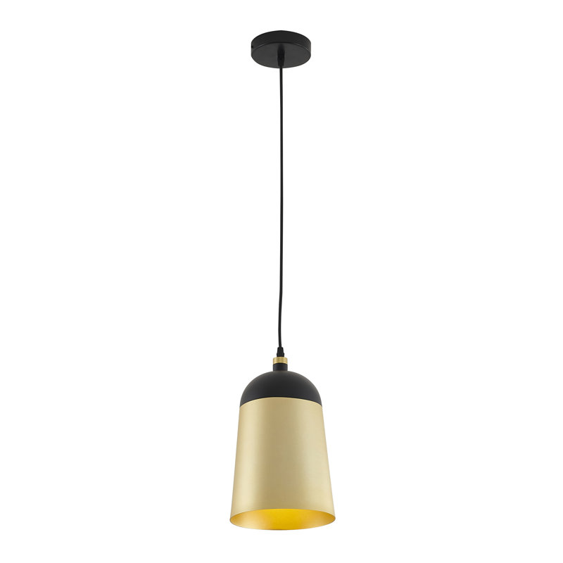 Stevens Traditional 1 Light Black Bell Pendant, 11.8" H x 7.8" W x 7.8" D