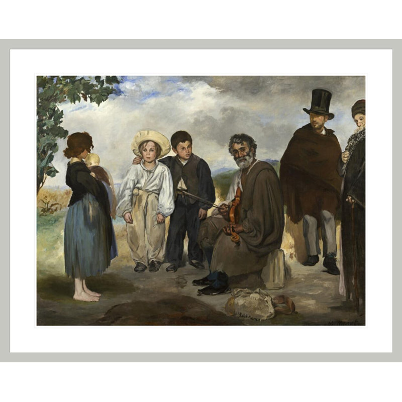 «The Old Musician» par estampe numérique encadrée, H 33,32 po x l 41,5 po