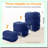 Adjustable Air Leg Rest - Inflatable Travel Foot Pillow for Toddlers & Adults | Fast Inflate Airplane Bed | Portable Footrest for Office, Train, Car, Home | Blue Leg Support Pillow