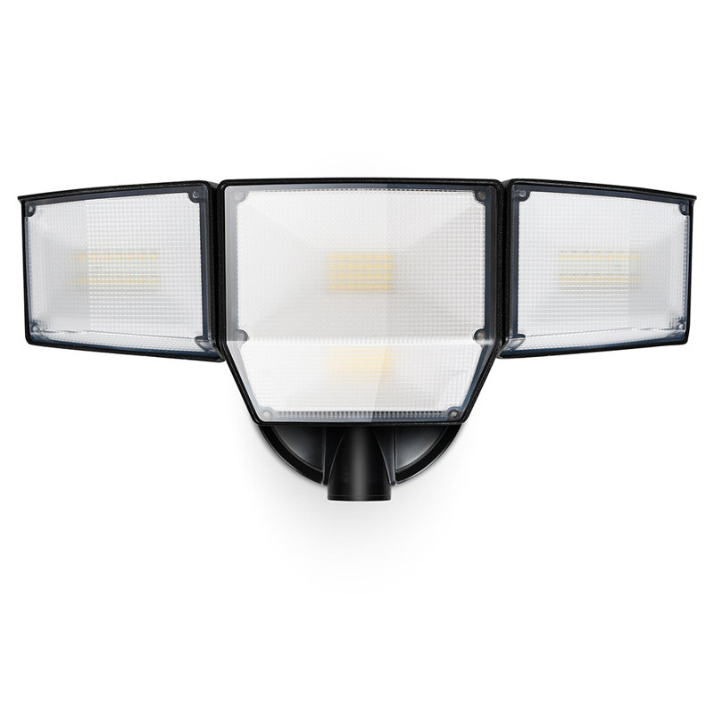 1 projecteur d'extérieur résistant aux intempéries à 3 têtes, Noir