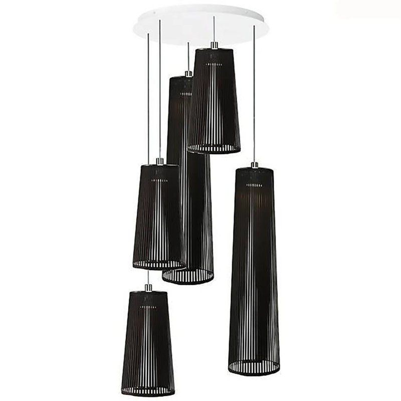 Solis Chandelier Mix, Black, 150" H x 30" W x 30" D