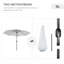 Parasol de marché rond 10 pi x 8 pi, parasol de patio, blanc-97867319