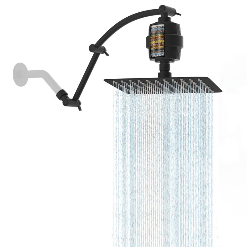 10-Inch High-Pressure Shower Head With 16" Adjustable Extension Arm & 20-Stage Filtration, Chrome