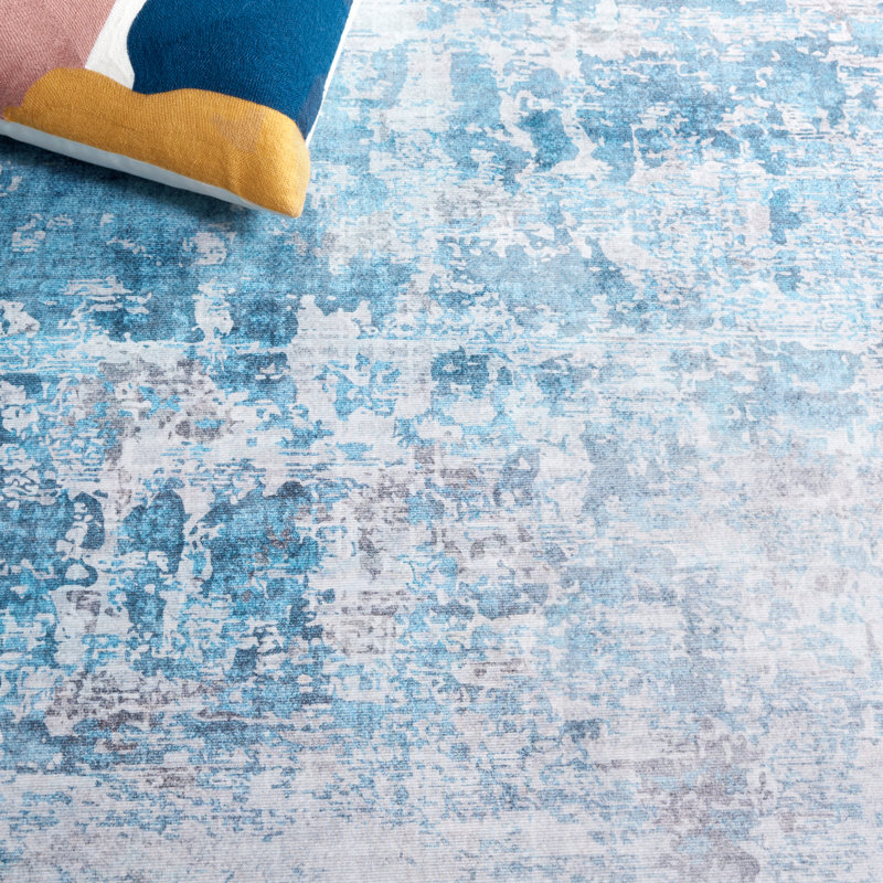 Bennita 833 Area Rug In Gray/ Blue, Rectangle 5' x 8'