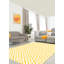 Tapis doré en laine à tissage plat géométrique 5 pi 2 po x 7 pi 9 po Hermon