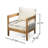 Marciniak Outdoor Wood & Rope Accent Chair