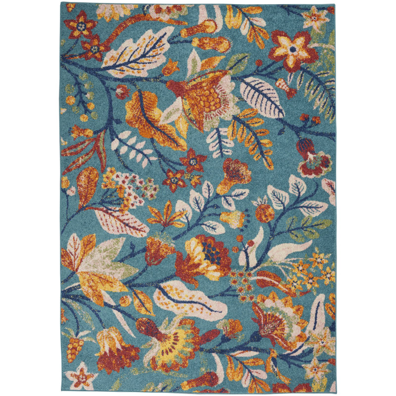 Actis Floral Indoor Rug, Rectangle 5'3" x 7'3"