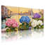 Ensemble de 3 tableaux sur toile tendue représentant des hortensias et un canal de Venise-1285431843