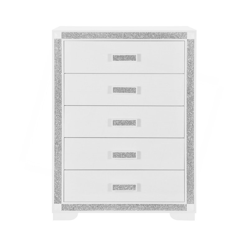 Commode verticale avec garniture décorative