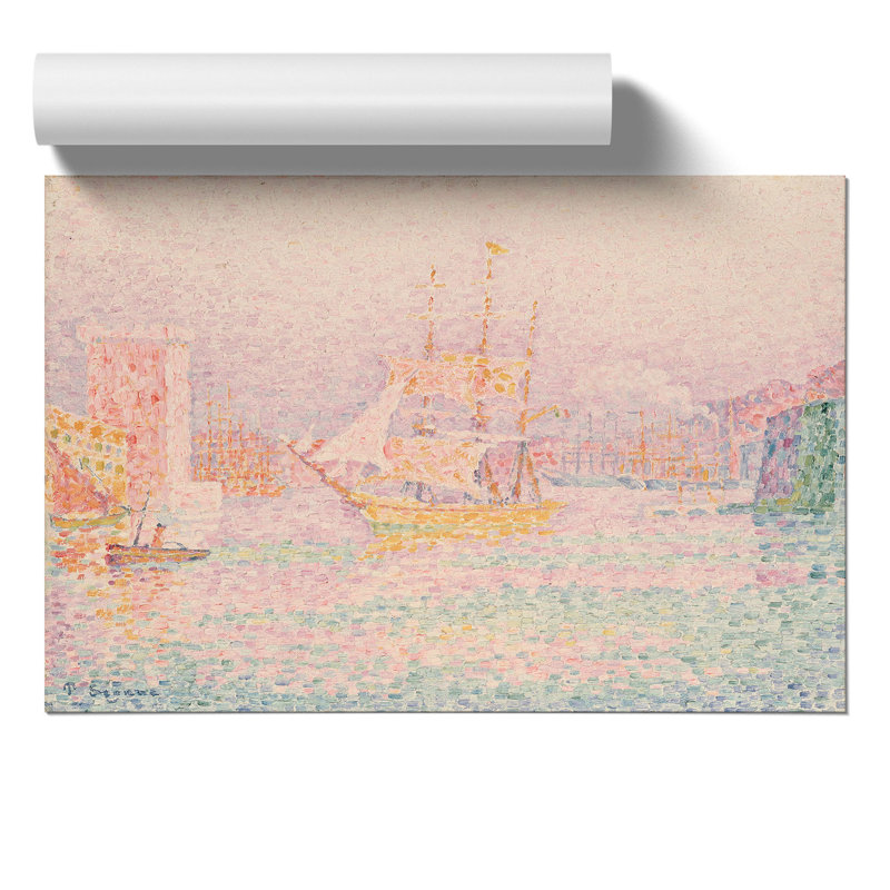 The Harbour At Marseilles by Paul Signac - No Frame Painting, 30cm H x 42cm W x 0.1cm D
