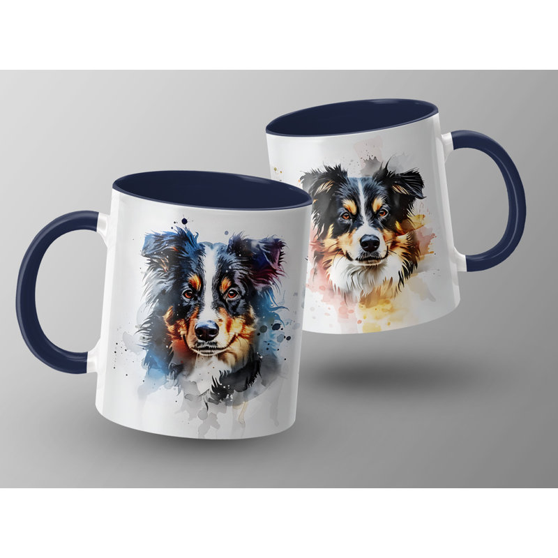 Ceramic Coffee Mug, Navy, 4