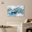 «Ocean Foil II», impression sur toile encadrée bleue et dorée par Art Remedy, cadre argenté, 54 x 36-590938203-590938202