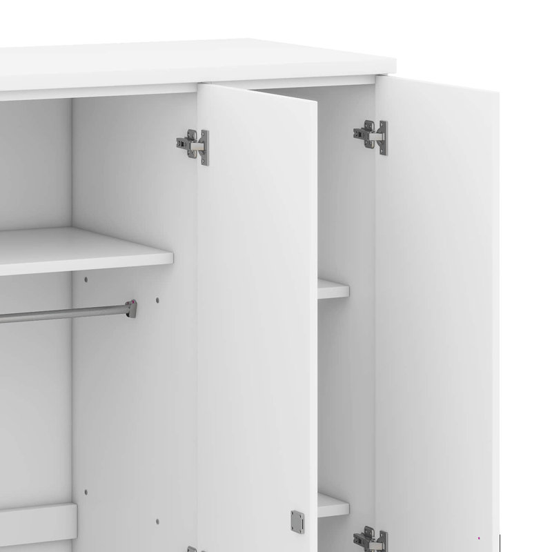 Armoire 4 portes avec 1 tiroir, Blanc