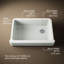 Évier encastré à simple cuve Kohler Whitehaven L 32-1 / 2 po x l 21-9 / 16 po x 9-5 / 8 po-13239469