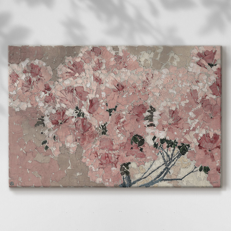 Motif floral rétro - V - galerie Cavas, 32 x 48