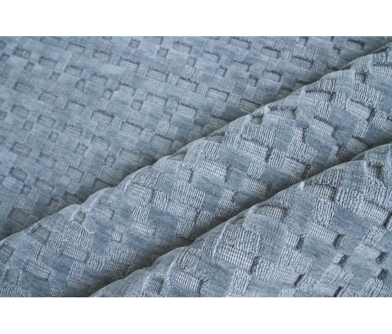 Monroe Wool Geometric Area Rug in Blue, Rectangle 10' x 14'