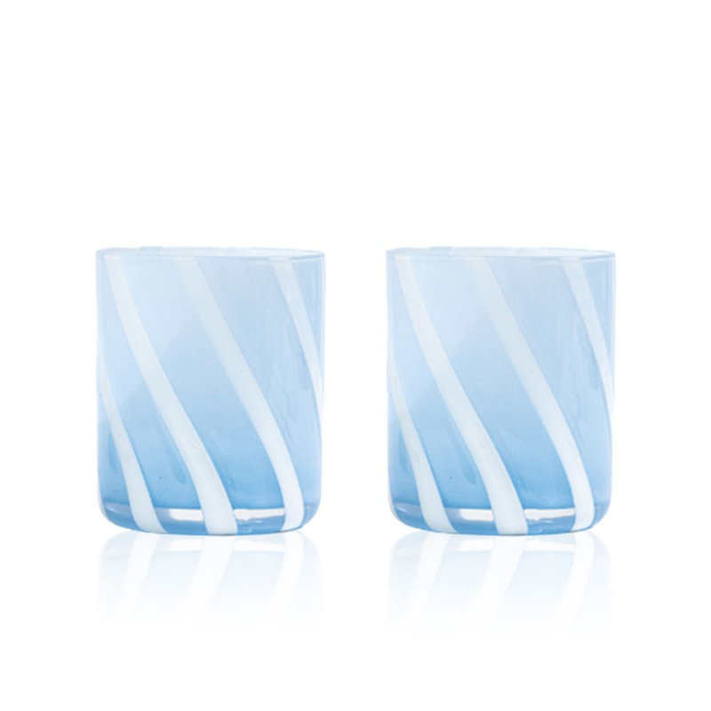 Ensemble de 2 verres à whisky Savannah, Blue
