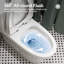 Toilette monobloc allongée à hauteur confort, montée sur pied, 1,28 GPF (à gauche) (fermeture amortie incluse)-136839972