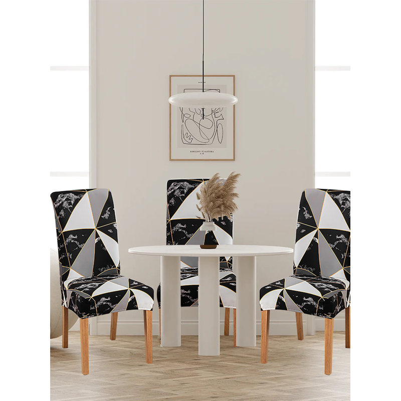 Polyester Blend Box Cushion Dining Chair Slipcover
