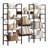 Triple Wide 4-Tier Industrial Bookshelf, 11 Adjustable Open Display Shelves, Large Rustic Bookcase with Metal Frame, Storage Organizer for Living Room Home Office, Brown