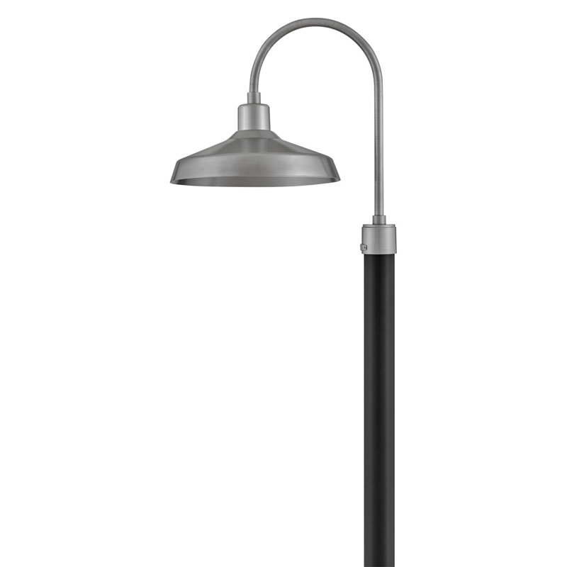 Forge Post Lantern, Antique Brushed Aluminum
