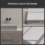 Lavabo vasque de salle de bain 24 po x 14 po Monblari blanc mat-131530042-120971973