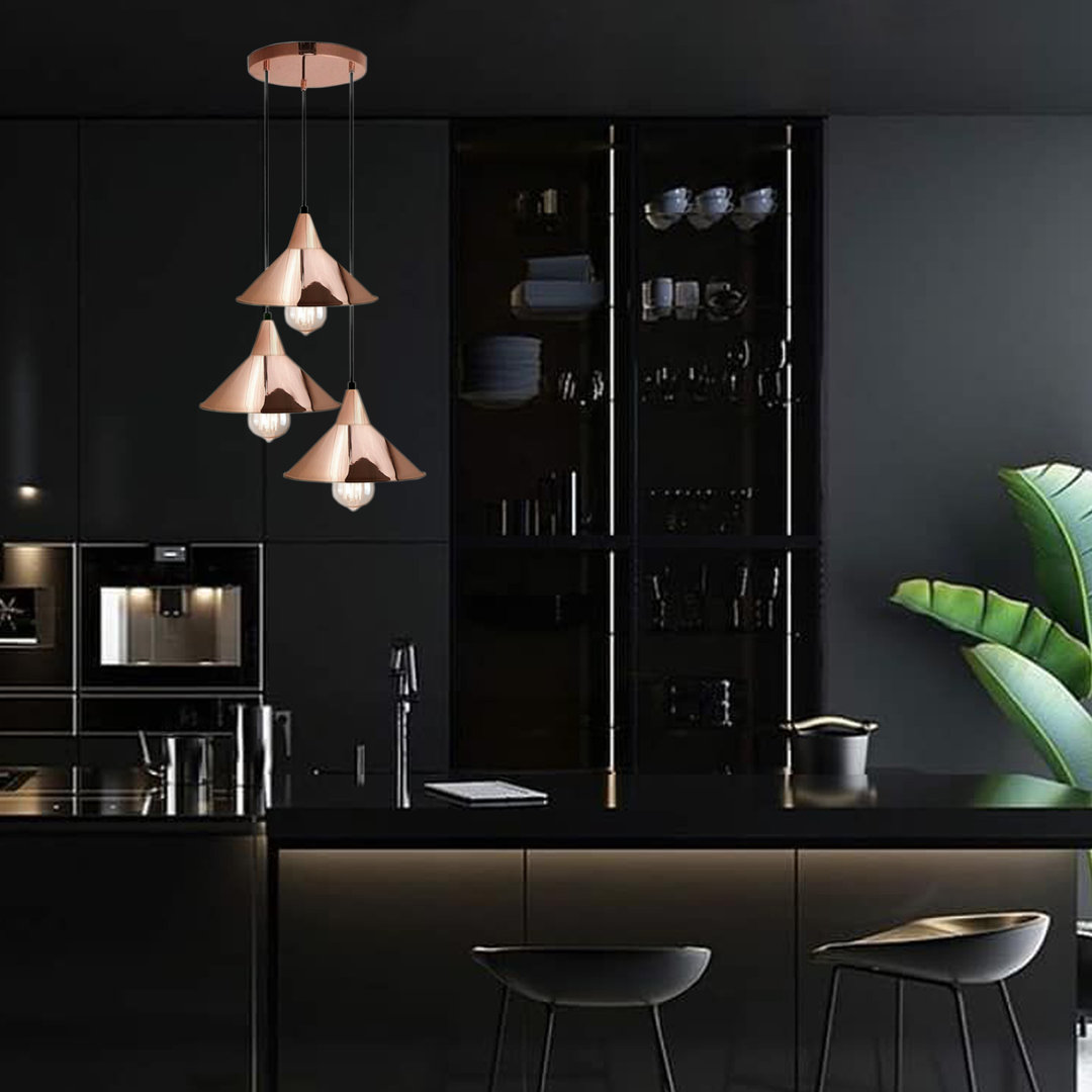 Rosenthal 3-Light Cluster Cone Pendant