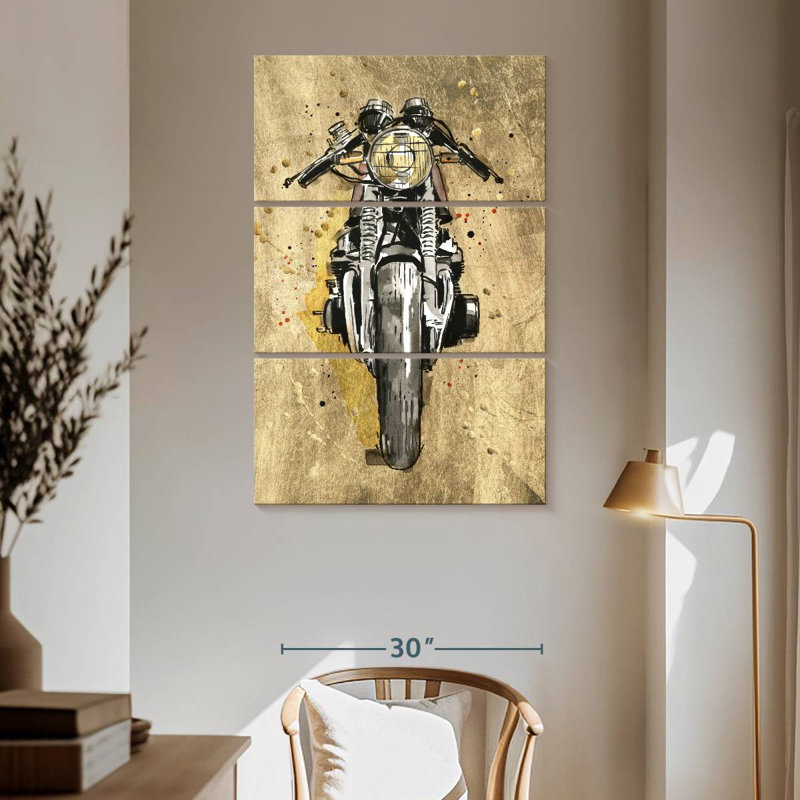 Mehar Metallic Rider I, 65" H x 42" W
