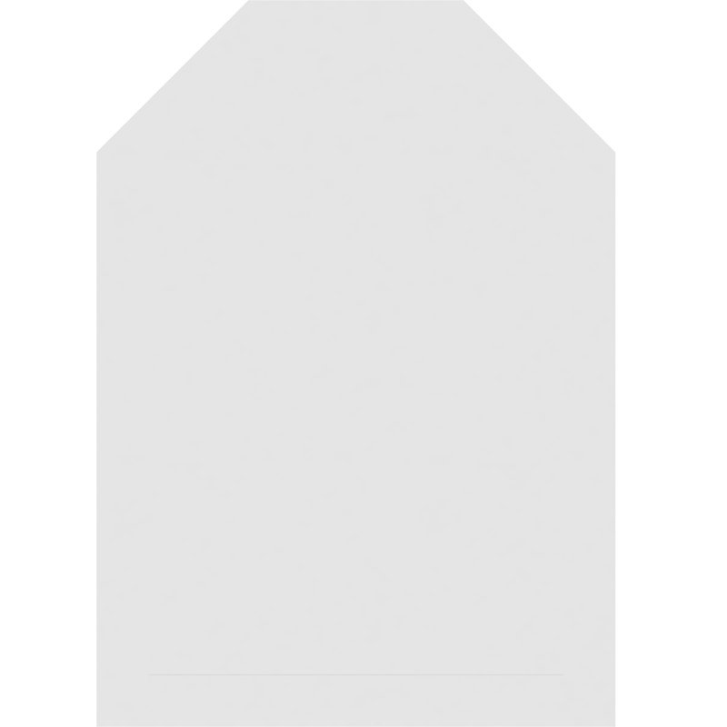 Octagonal Top Surface Mount Non-Functional Brickmould Sill Frame PVC Gable Vent, 22" H x 20" W x 1" D