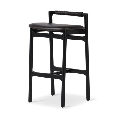 Solene Leather Stool by Birch Lane