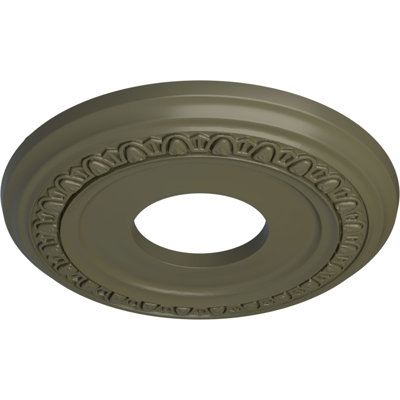 Endurathane Jackson Ceiling Medallion, 12 1/4"OD x 4"ID x 1 1/8"P (Fits Canopies up to 7 3/8"), Hand-Painted Painted Turtle Finish