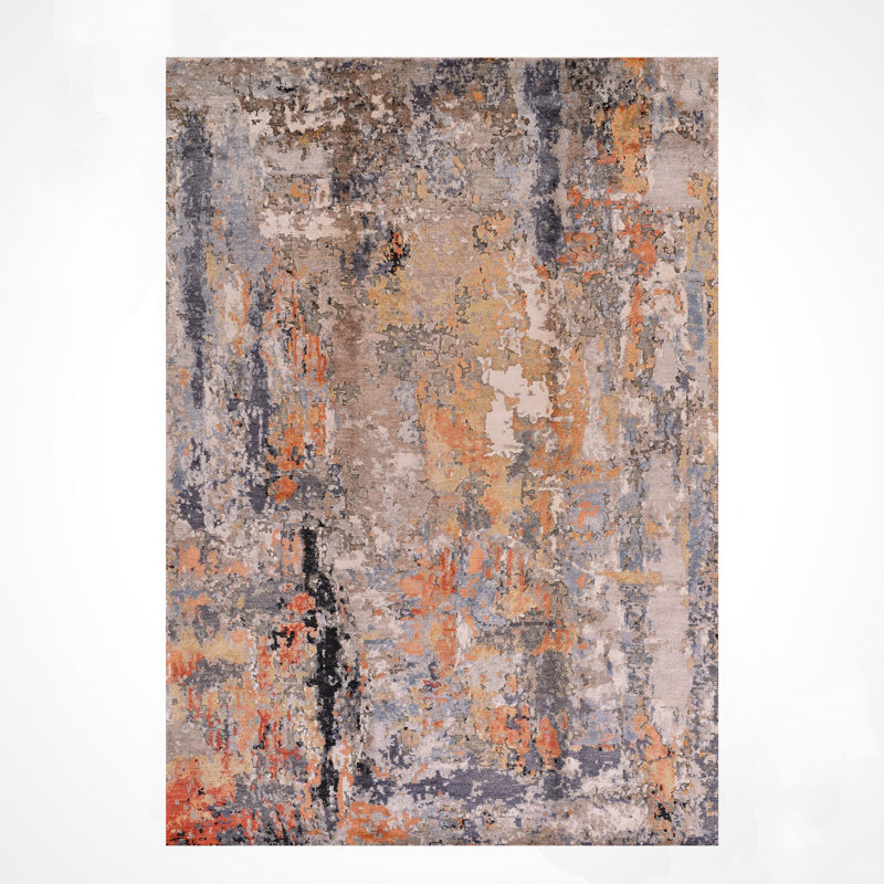 Original Hand Knotted Traditional Pattern Multi Colour Wool Rug