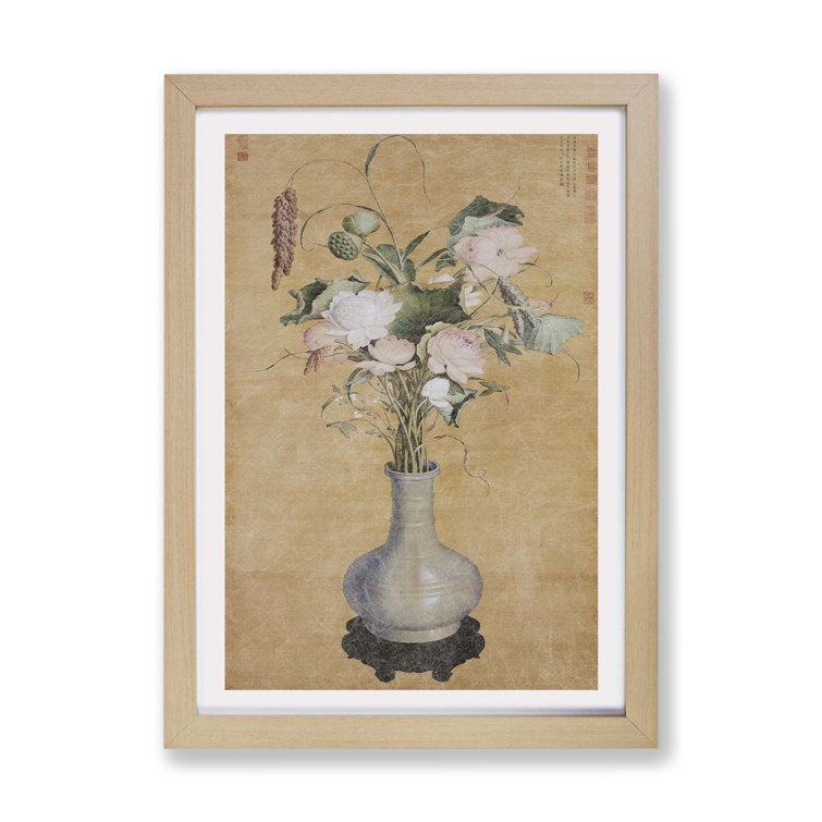 A Vase Of Flowers by Lang Shining - Single Picture Frame Painting