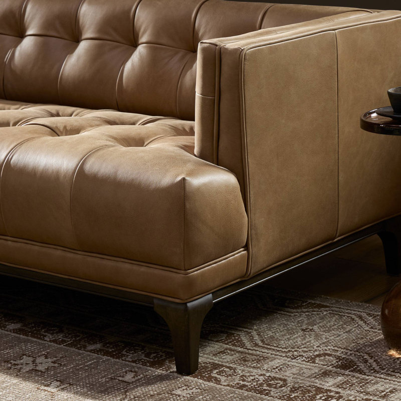 Dylan Sofa-78"-Rider Black, Palermo Drift Genuine Leather