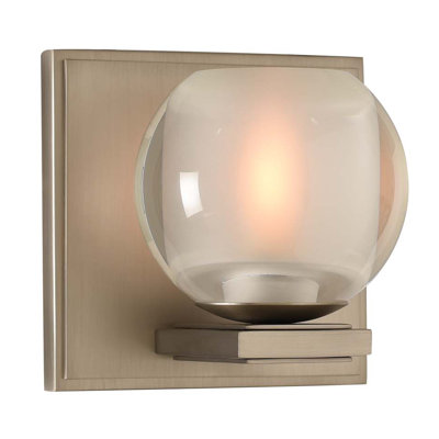 Corona 1 LT Satin Nickel Bath Wall Sconce Kalco