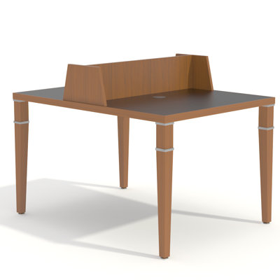 Element Rectangle 2 Person Benching Workstation with Cable Management
