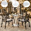 Table de salle à manger à piédestal Leisuremod Bello - 2 à 4 personnes, table d'extérieur intérieure en métal avec base tulipe-1148499690-1148499692