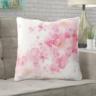 Floral Reversible Throw Pillow