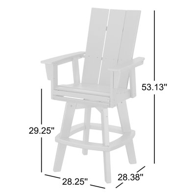 Chaise de bar pivotante Modern Curveback Adirondack