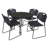 Kee Round Mobile Breakroom Table and Chair Set-73412564-73412569